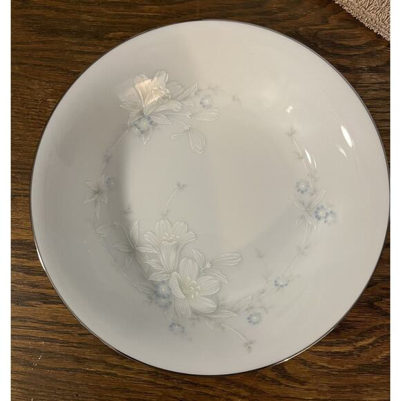 (4) Noritake 3132 Cache Pot Fruit Bowl Pale Pastel Florals Platinum Trim RARE - Picture 3 of 5